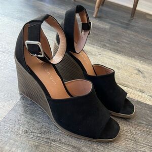 Madden Girl Black Wedge Sandals